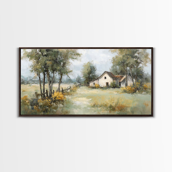 Apple Orchard with Warm Autumn Light Canvas Print, Country Art, Boho Decor, Farmhouse Decor, Abstract Art, Country, Art Prints, COU-2x1-26