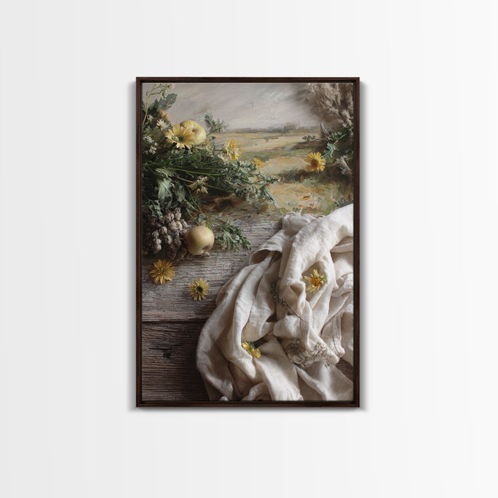 Apple Orchard with Warm Autumn Light Canvas Print, Country Art, Luxury Decor, Farmhouse Decor, Oil Painting, Country, COU-2x3-14