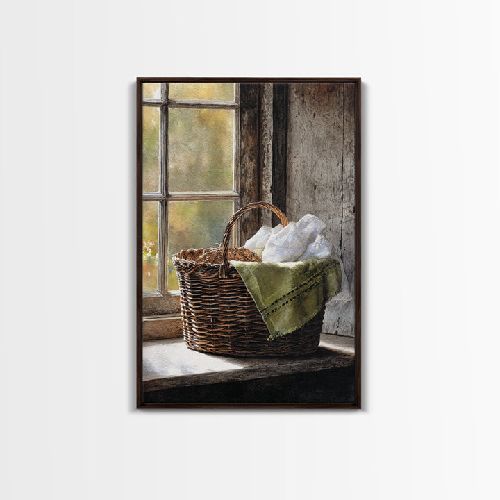Blackberry Basket with Linen Cloth Canvas Print, Country Art, Home Decor, Farmhouse Decor, Abstract Art, Country, Printable Art, COU-2x3-29