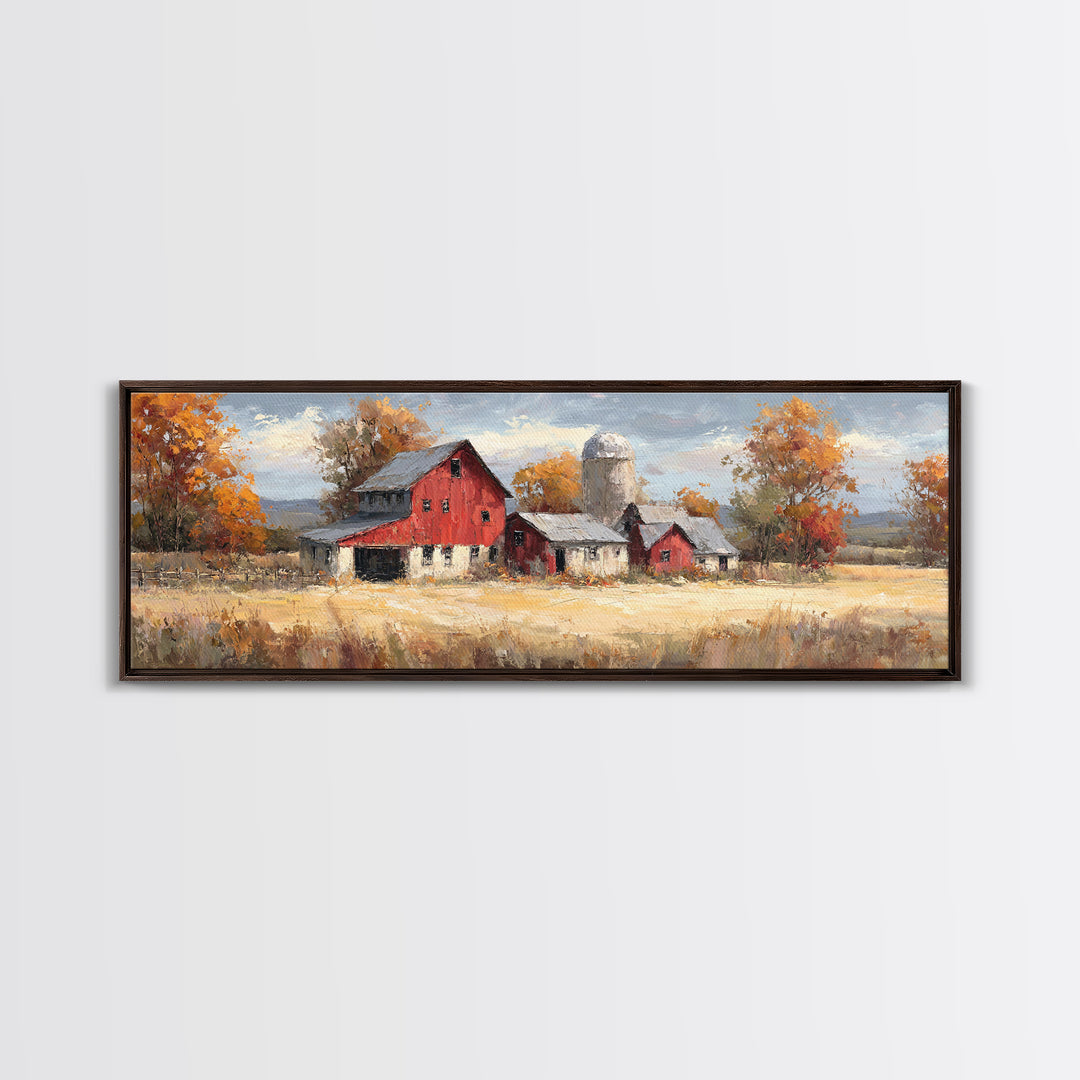 Apple Orchard with Warm Autumn Light Canvas Print, Country Art, Farmhouse Decor, Fine Art, Country, Gallery Wall Art, COU-3x1-46