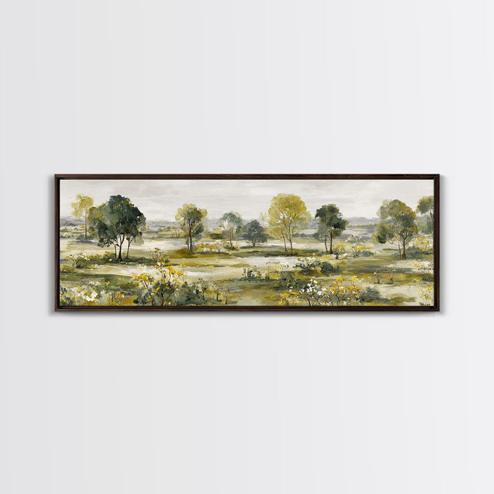 Apple Orchard with Warm Autumn Light Canvas Print, Country Art, Luxury Decor, Farmhouse Decor, Oil Painting, Country, COU-3x1-70