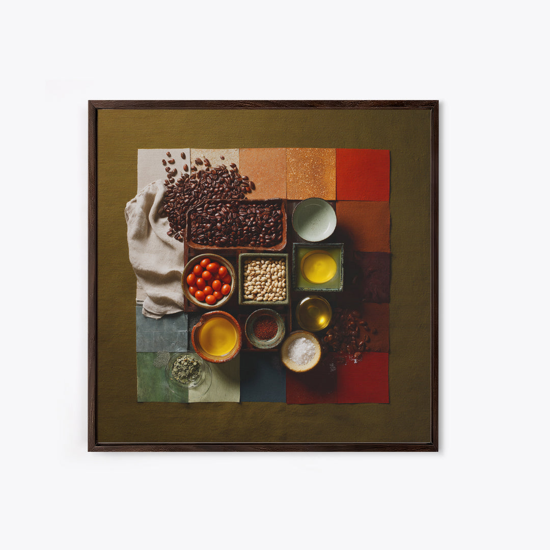 Roasted Beans Falling Through Dark Space Canvas Print, Coffee Shop Art, Printable, Cafe Decor, Fine Art, Cafe, Dopamine Decor, CSA-1x1-20