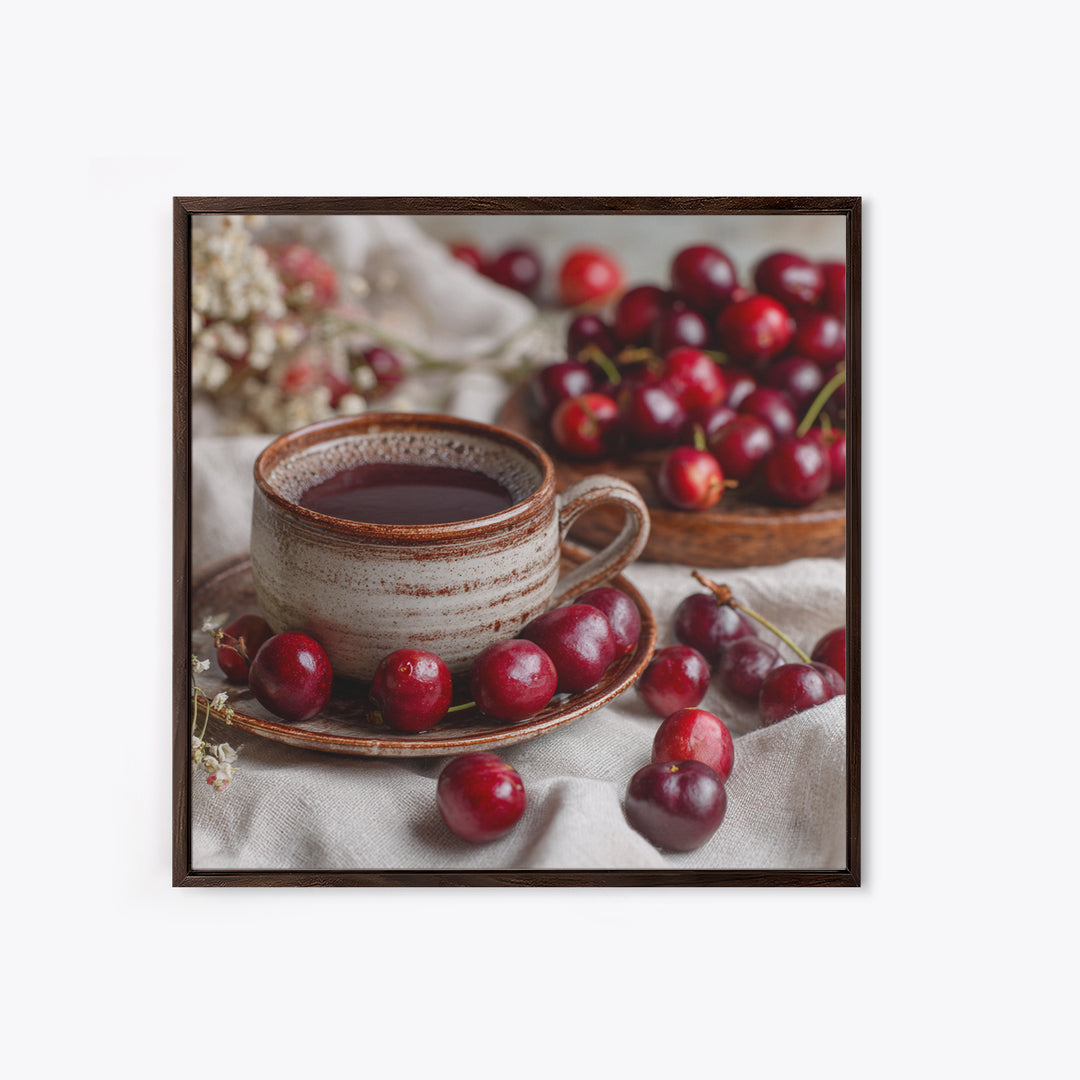 Coffee Farm Landscape Framed Canvas Print, Coffee Shop Art, Dark Academia Decor, Cafe Decor, Fine Art, Cafe, Whimsical Art, CSA-1x1-47