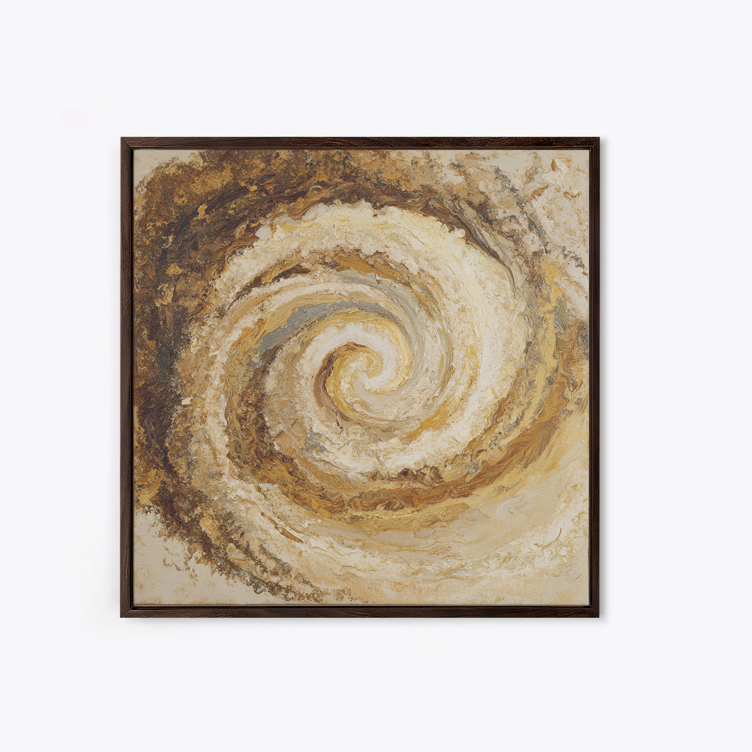 Abstract Brown and Cream Coffee Swirl Canvas Print, Coffee Shop Art, Coffee, Cafe Decor, Fine Art, Cafe, Living Room Decor, CSA-1x1-81