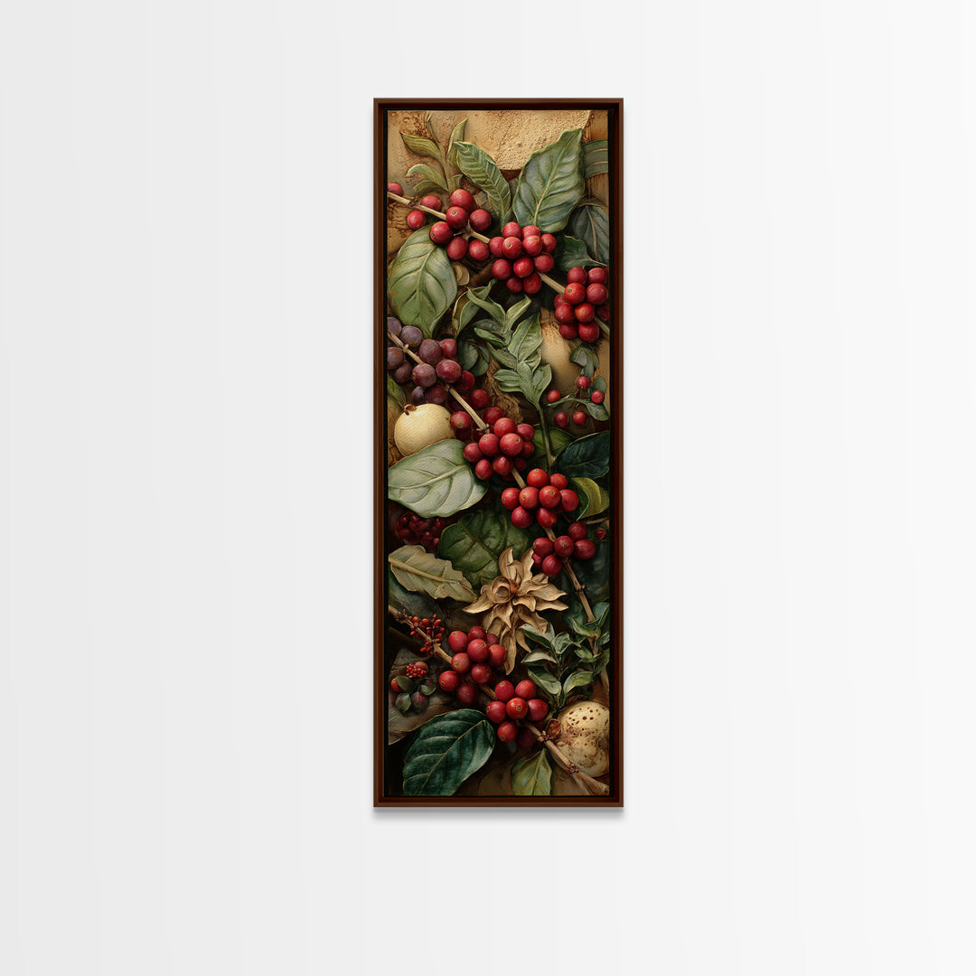 Coffee Farm Landscape Canvas Print, Coffee Shop Art, Dark Academia Decor, Cafe Decor, Cafe, Whimsical Art, Coffee Wall Art, CSA-1x3-11