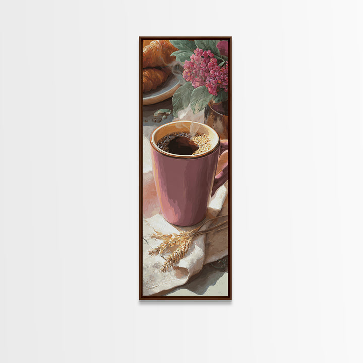 Retro Cafe Poster Coffee Cup Graphic Canvas Print, Coffee Shop Art, Coffee Wall Art, Cafe Decor, Fine Art, Cafe, CSA-1x3-67