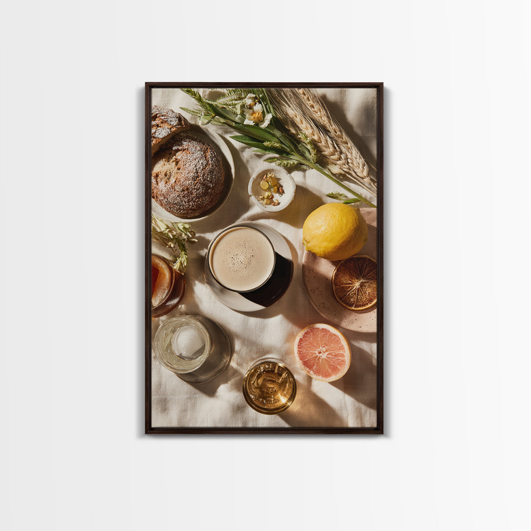 Espresso Martini Coffee Cocktail Still Life Framed Canvas Print, Coffee Shop Art, Canvas Print, Cafe Decor, Fine Art, Cafe, CSA-2x3-73