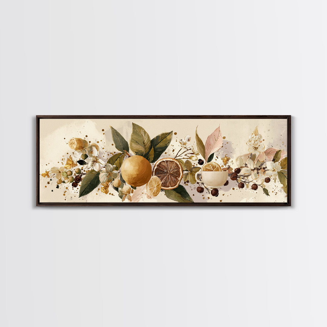 Two Cups Facing Each Other Canvas Print, Coffee Shop Art, Kitchen Wall Decor, Cafe Decor, Oil Painting, Cafe, Fine Art Print, CSA-3x1-29