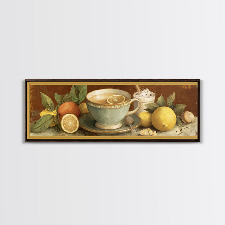 Retro Cafe Poster Coffee Cup Graphic Framed Canvas Print, Coffee Shop Art, Digital Wall Art, Cafe Decor, Fine Art, Cafe, CSA-3x1-47