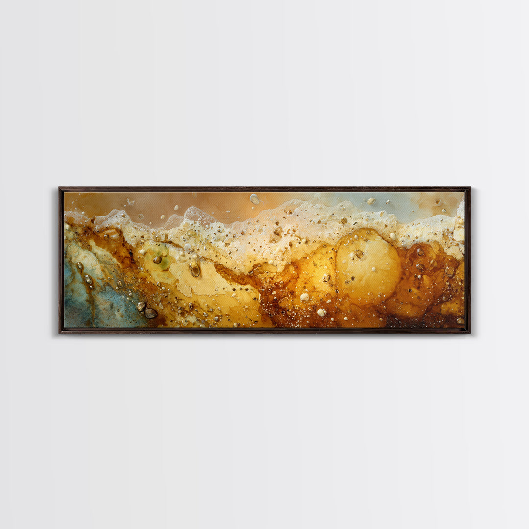Iced Coffee Glass Canvas Print, Coffee Shop Art, Kitchen Art, Cafe Decor, Fine Art, Cafe, Minimalist Wall Art, Coffee Art, CSA-3x1-75