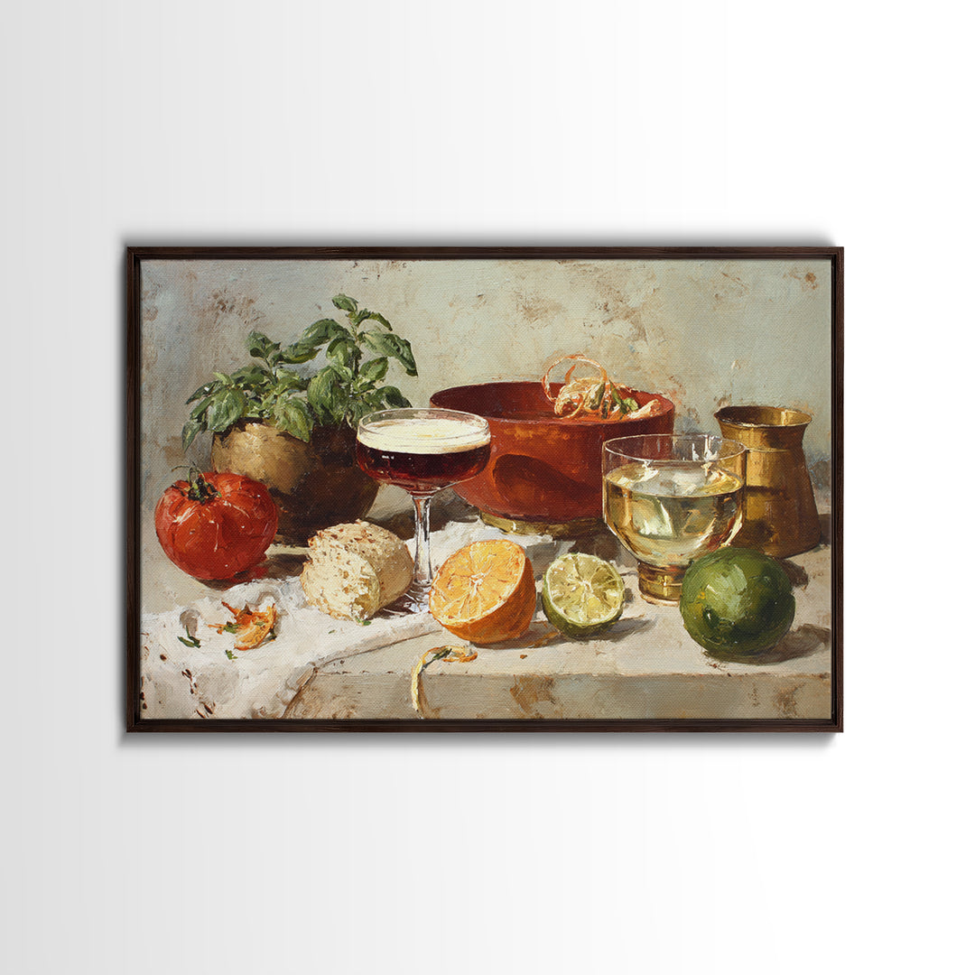Espresso Martini Coffee Cocktail Still Life Canvas Print, Coffee Shop Art, Moody Wall Art, Cafe Decor, Fine Art, Cafe, CSA-3x2-21