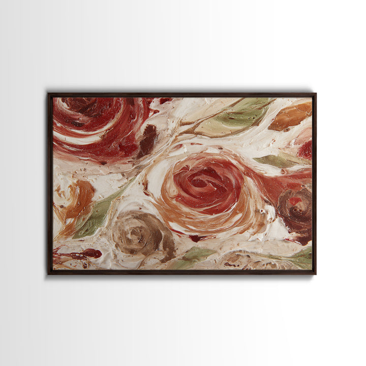 Abstract Brown and Cream Coffee Swirl Canvas Print, Coffee Shop Art, Whimsical Art, Cafe Decor, Abstract Art, Cafe, CSA-3x2-37