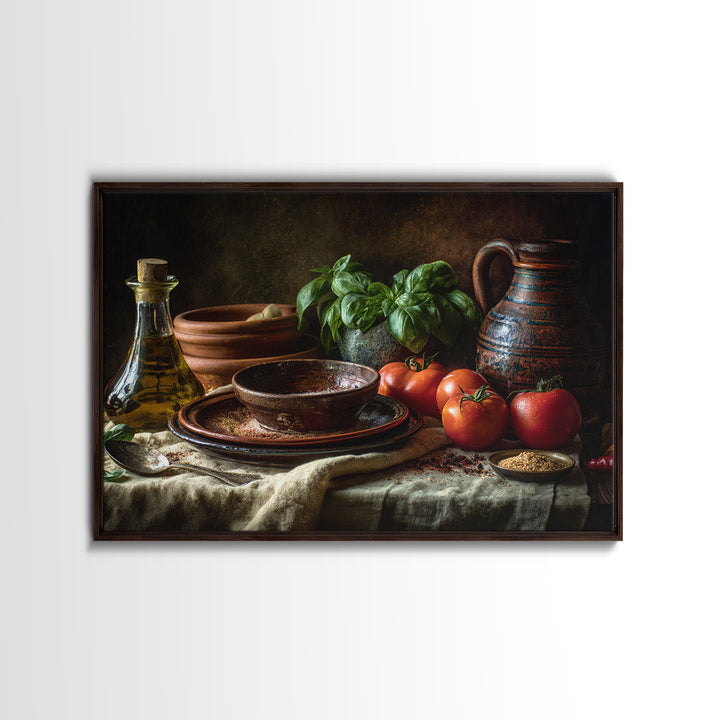 Moody Dark Roast Still Life Canvas Print, Coffee Shop Art, Wall Decor, Cafe Decor, Cafe, Kitchen Gift, Living Room Decor, CSA-3x2-84
