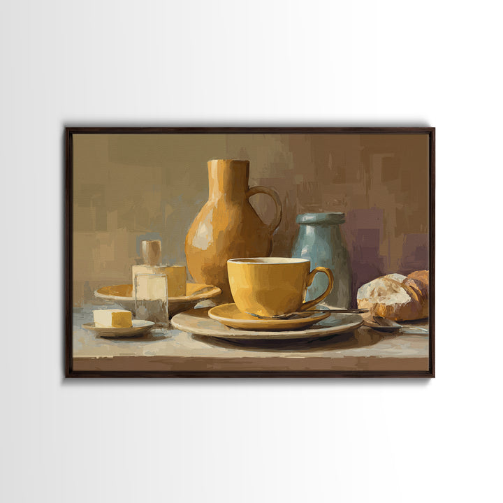 Minimal Line Art of a Cup and Canvas Print, Coffee Shop Art, Minimalist Wall Art, Cafe Decor, Fine Art, Cafe, Room Decor, CSA-3x2-94