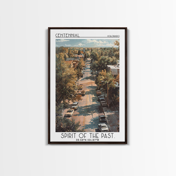 Centennial Travel Poster, Canvas Print, Retro Travel Poster, City Wall Art, Vintage Poster, Retro Travel Print, Living Room Wall Art