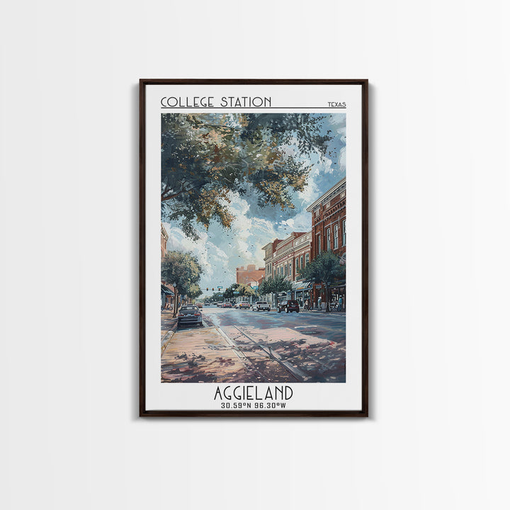 College Station Travel Poster, Canvas Print, Travel Wall Decor, Minimalist Poster, Retro Travel Poster, Poster Print, City Art Print