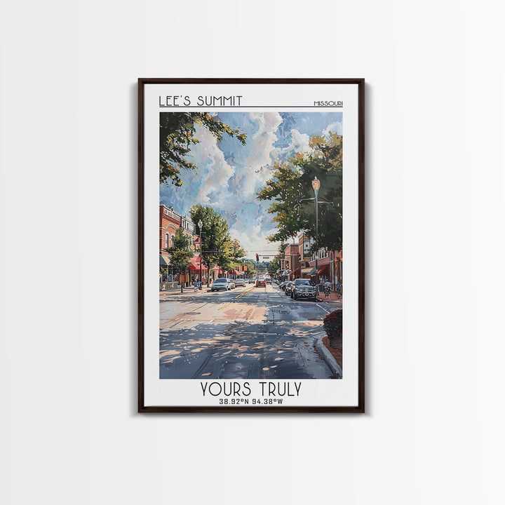 Lees Summit Travel Poster, Canvas Print, City Travel Poster, Travel Wall Decor, Living Room Wall Art, Travel Posters, Retro Wall Art