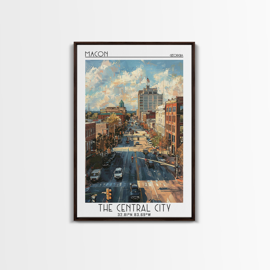 Macon Travel Poster, Canvas Print, Travel Wall Decor, Minimalist Poster, Modern Wall Decor, Wall Art, Retro Travel Print, Poster Art