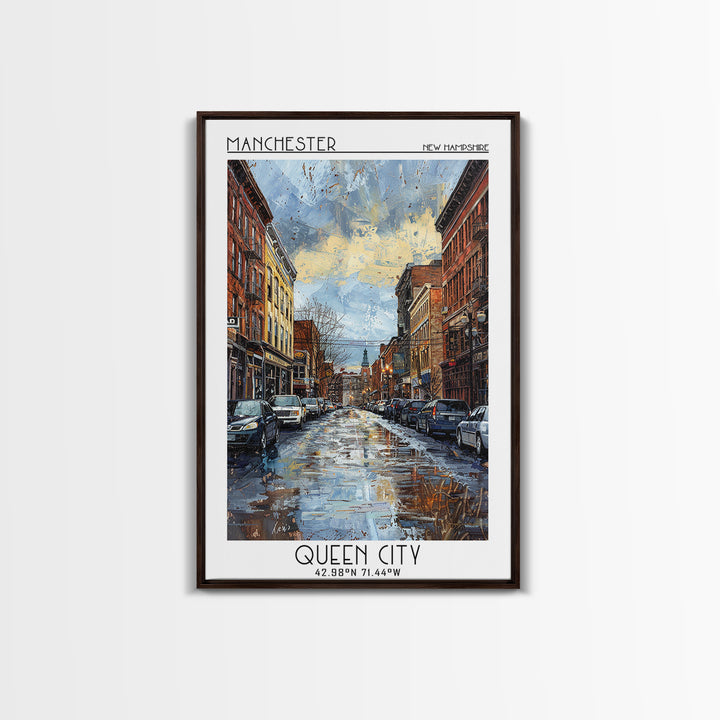 Manchester Travel Poster, Canvas Print, City Travel Poster, Travel Wall Art, Art Print, Fine Art Print, Retro Wall Art, Travel Decor