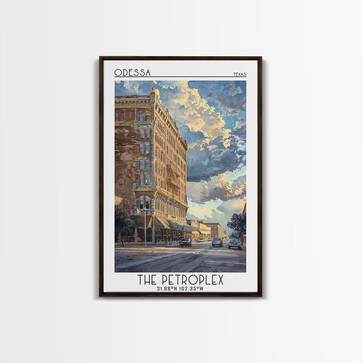Odessa Travel Poster, Framed Canvas Print, Retro Travel Poster, City Wall Art, City Travel Poster, City Illustration, Retro Wall Art
