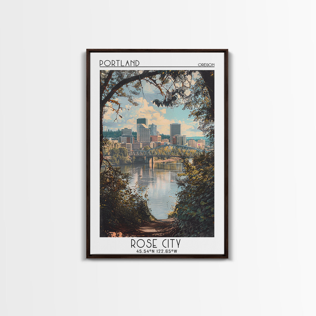Portland Travel Poster, Canvas Print, Travel Art Print, Modern Wall Decor, Travel Decor, Art Print, Travel Prints, Minimalist Poster