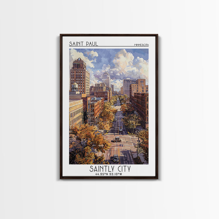 Saint Paul Travel Poster, Canvas Print, Travel Wall Art, City Wall Art, Vintage Travel Art, Travel Print, Art Print, Wanderlust Gift