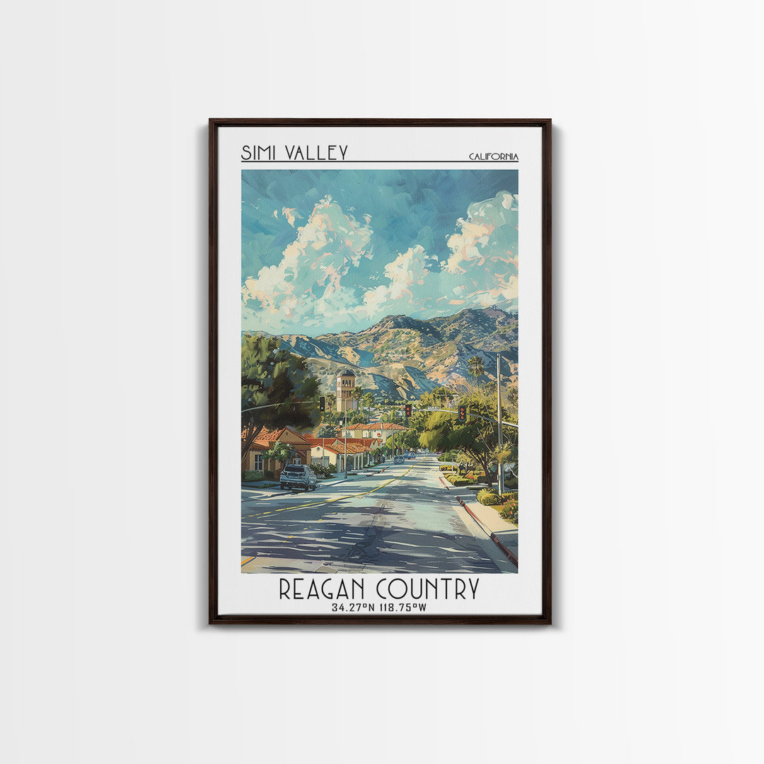 Simi Valley Travel Poster, Canvas Print, City Travel Poster, Travel Wall Art, Mid Century Wall Art, Vintage Travel, Gallery Wall Set