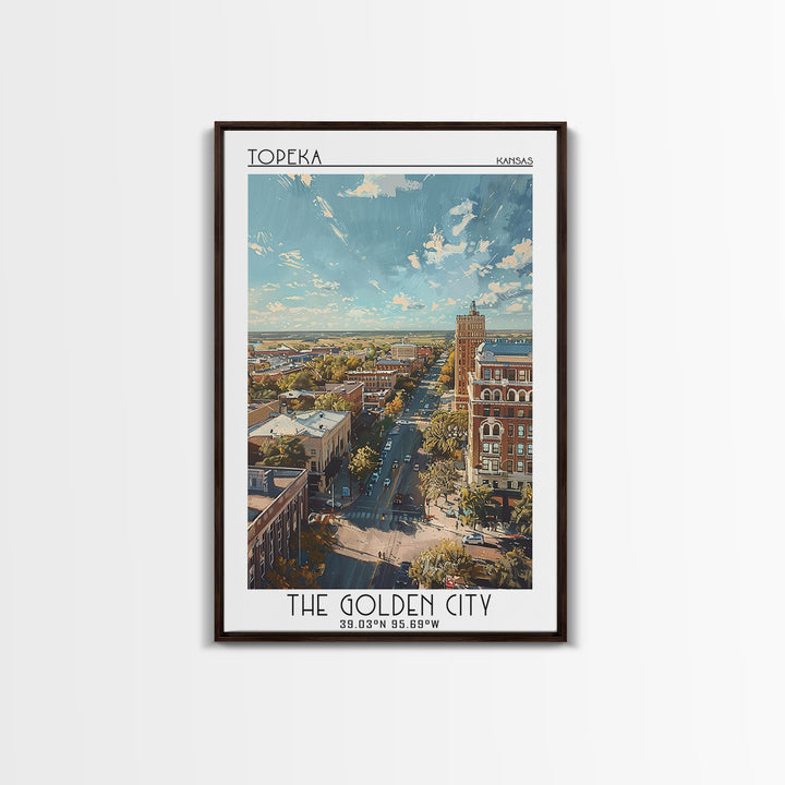 Topeka Travel Poster, Canvas Print, City Travel Poster, Travel Wall Art, Vintage City Poster, Living Room Wall Art, Gallery Wall Set