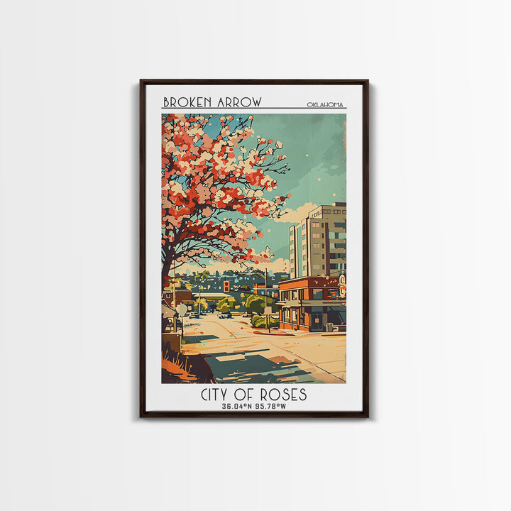 Broken Arrow Travel Poster, Canvas Print, Poster Print, Travel Wall Art, Retro Travel Print, Travel Wall Decor, Mid Century Wall Art