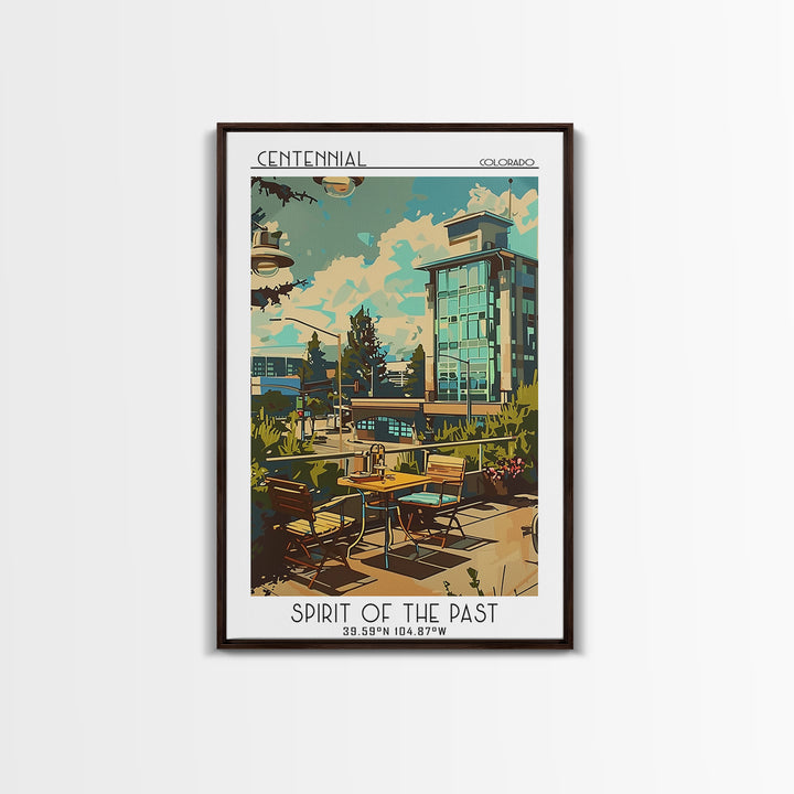 Centennial Travel Poster, Canvas Print, Vintage Travel Print, City Wall Art, Minimalist Poster, Vintage Poster, Living Room Wall Art