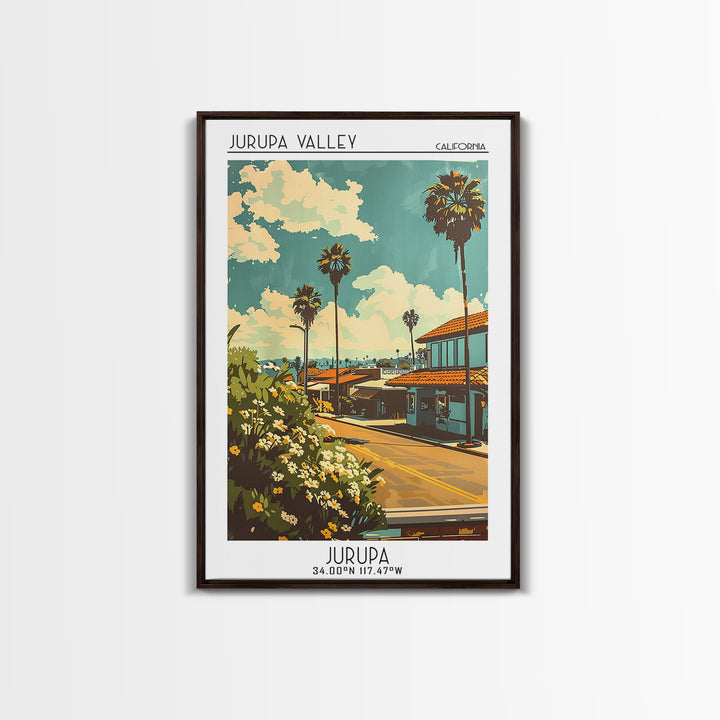 Jurupa Valley California Travel Poster, Canvas Print, Retro Travel Poster, City Wall Art, Minimalist Poster, Travel Print, Art Print