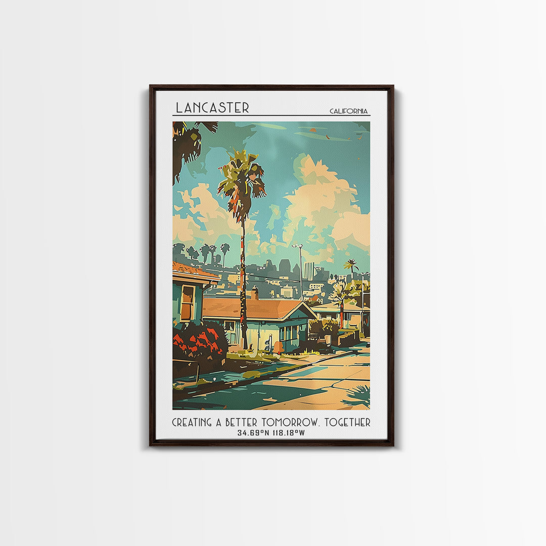 Lancaster Travel Poster, Canvas Print, Travel Prints, Landscape Art, City Travel Poster, Travel Decor, Travel Print, Travel Wall Art