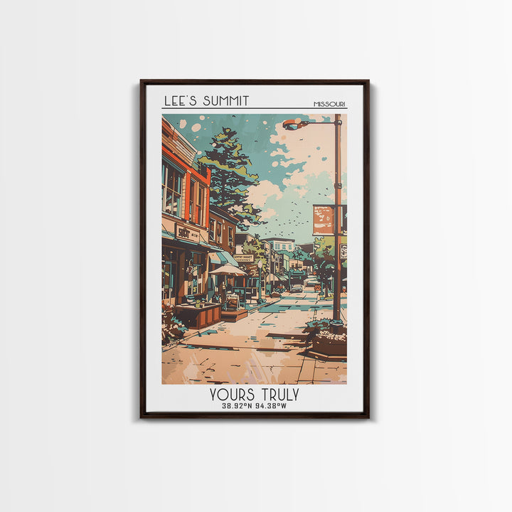 Lees Summit Travel Poster, Canvas Print, City Travel Poster, Travel Wall Art, Travel Posters, Wall Art, Retro Wall Art, Poster Print