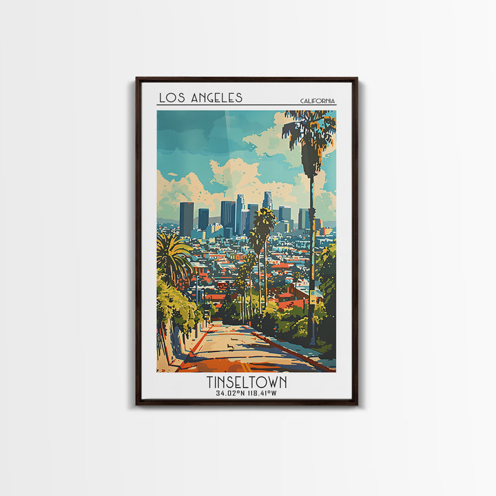 Los Angeles California Travel Poster, Canvas Print, Poster Print, Travel Wall Art, Modern Wall Decor, Gallery Wall Set, Travel Print
