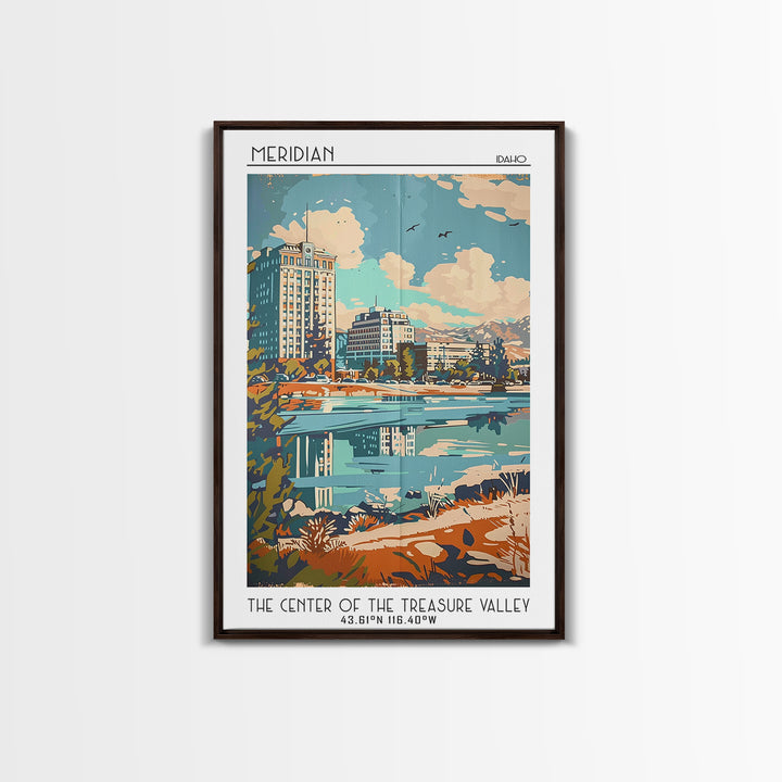 Meridian Travel Poster, Framed Canvas Print, City Travel Poster, Travel Wall Decor, Poster Art, Home Decor, Travel Posters, Wall Art
