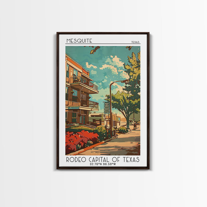Mesquite Texas Travel Poster, Canvas Print, City Travel Poster, Travel Wall Art, Minimalist Poster, Travel Prints, Home Office Decor