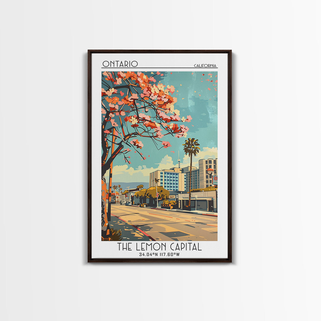 Ontario California Travel Poster, Canvas Print, City Travel Poster, Travel Wall Art, Vintage Travel Art, Poster Print, Landscape Art