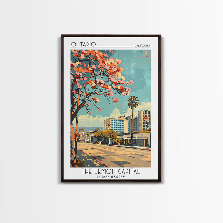Ontario California Travel Poster, Canvas Print, City Travel Poster, Travel Wall Art, Vintage Travel Art, Poster Print, Landscape Art