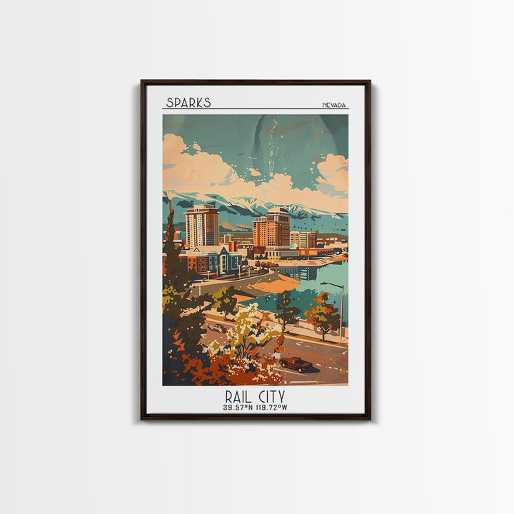 Sparks Travel Poster, Canvas Print, Retro Wall Art, Travel Print, City Wall Art, Colorful Wall Art, Retro Travel Print, Poster Print