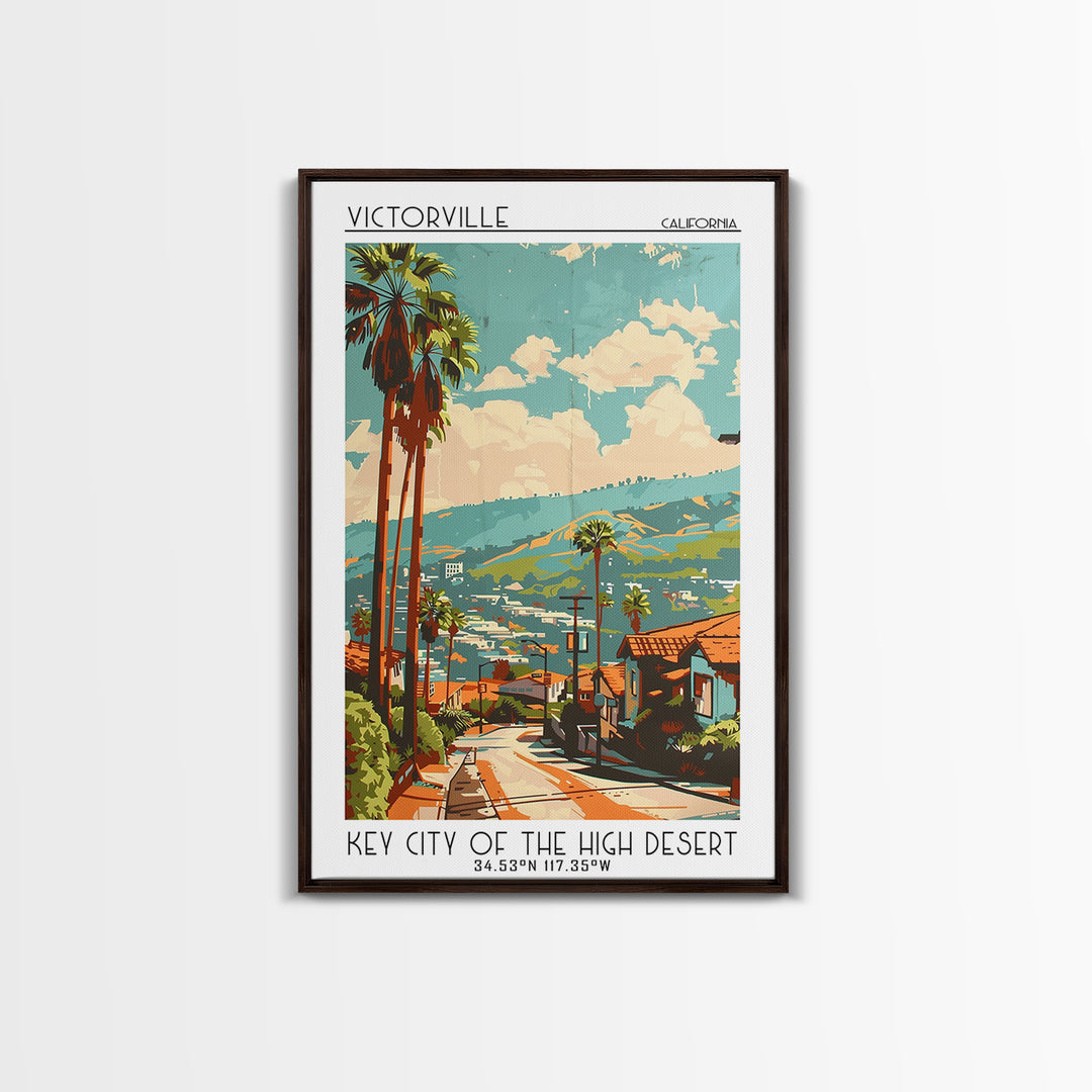 Victorville Travel Poster, Canvas Print, Travel Prints, Landscape Art, Travel Posters, Travel Wall Decor, Poster Art, Fine Art Print
