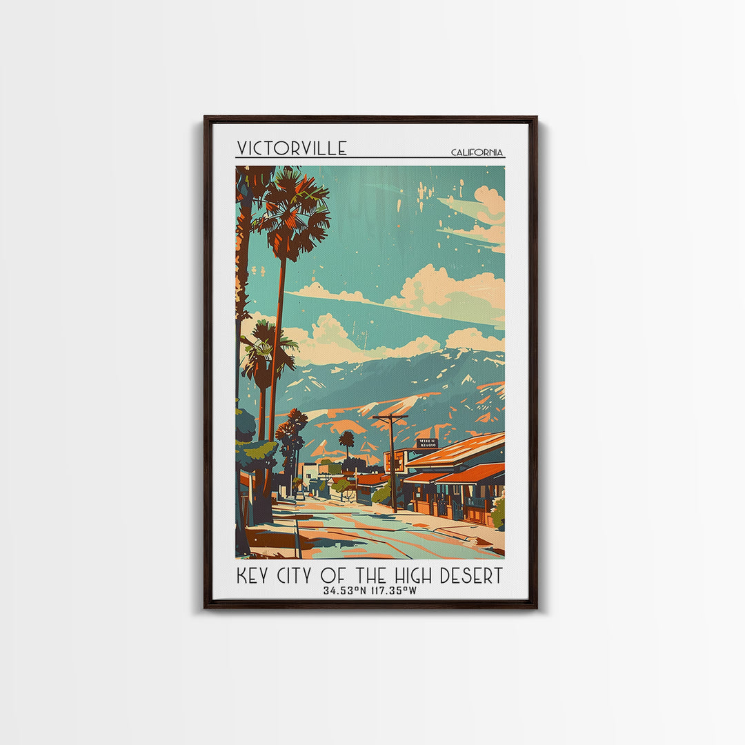 Victorville California Travel Poster, Canvas Print, Vintage Travel Print, City Wall Art, Poster Art, Travel Posters, Vintage Posters