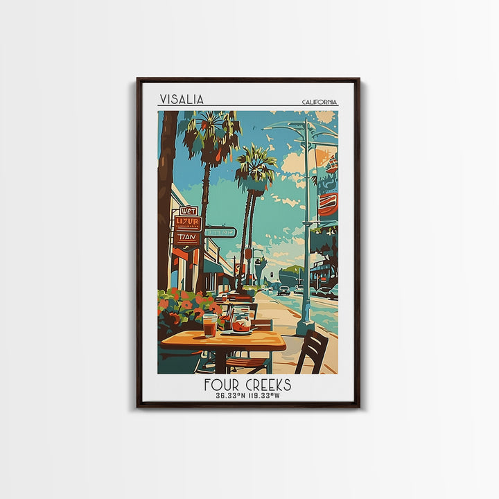 Visalia California Travel Poster, Canvas Print, City Art Print, Travel Wall Art, Travel Print, Wanderlust Gift, Vintage Travel Print