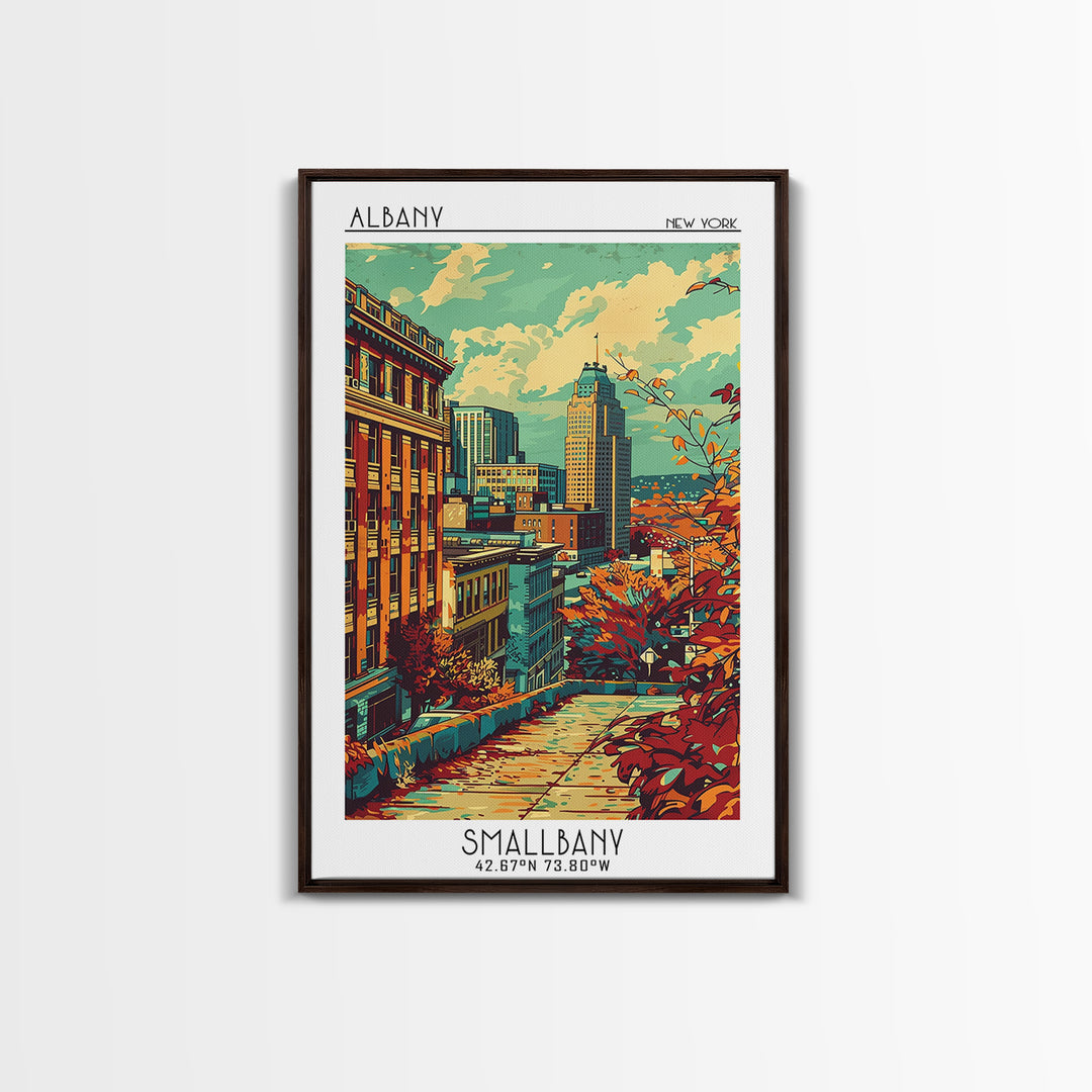 Albany Travel Poster, Canvas Print, Retro Wall Art, Travel Print, Landscape Art, Vintage Travel Print, Travel Posters, Travel Prints