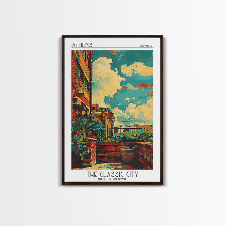 Athens Travel Poster, Framed Canvas Print, City Travel Poster, Travel Wall Decor, Gallery Wall Set, Travel Prints, Modern Wall Decor