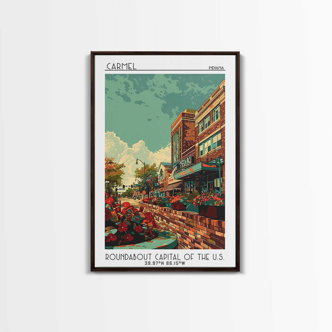Carmel Travel Poster, Canvas Print, Retro Travel Poster, City Wall Art, Wanderlust Gift, Travel Posters, Poster Print, Landscape Art