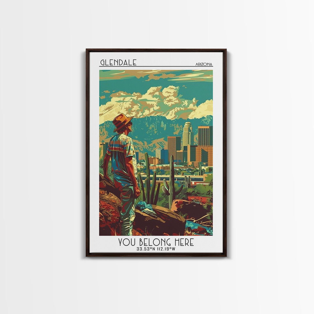 Glendale Travel Poster, Canvas Print, Vintage Travel Print, City Wall Art, Retro Travel Print, Vintage City Poster, Travel Art Print