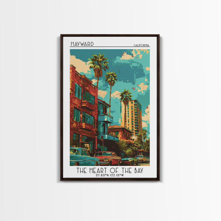 Hayward Travel Poster, Canvas Print, City Art Print, Travel Wall Art, Living Room Wall Art, Poster Art, Travel Decor, Fine Art Print