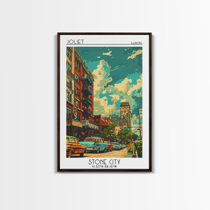 Joliet Travel Poster, Canvas Print, Travel Art Print, Modern Wall Decor, Poster Print, Travel Posters, Wall Art, Retro Travel Poster