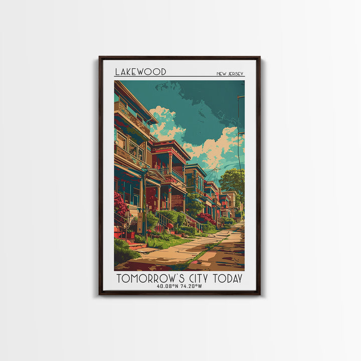 Lakewood New Jersey Travel Poster, Canvas Print, Travel Art Print, Modern Wall Decor, Travel Print, Travel Prints, Minimalist Poster