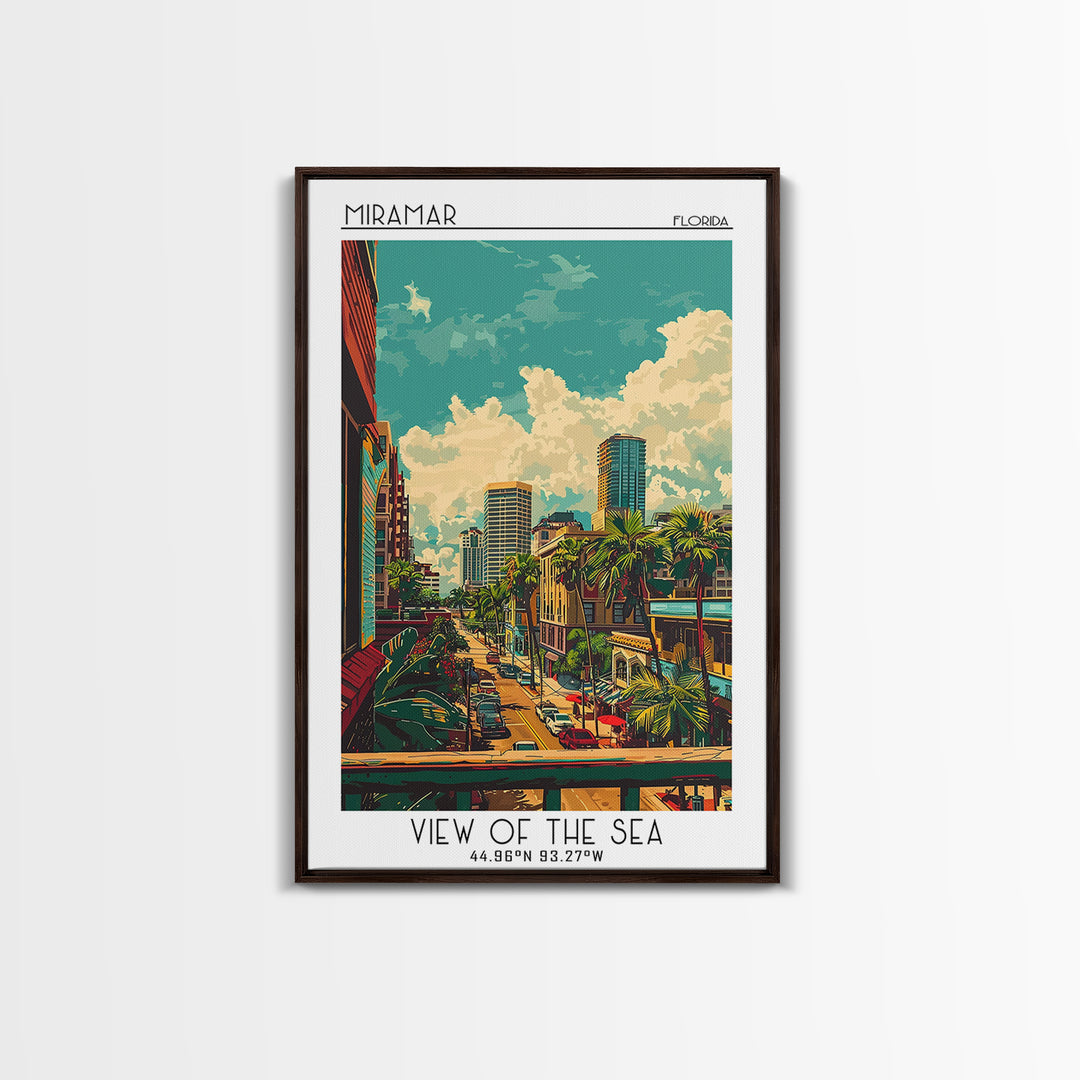 Miramar Travel Poster, Canvas Print, City Travel Poster, Travel Wall Art, Vintage Poster, Fine Art Print, Poster Art, Vintage Travel